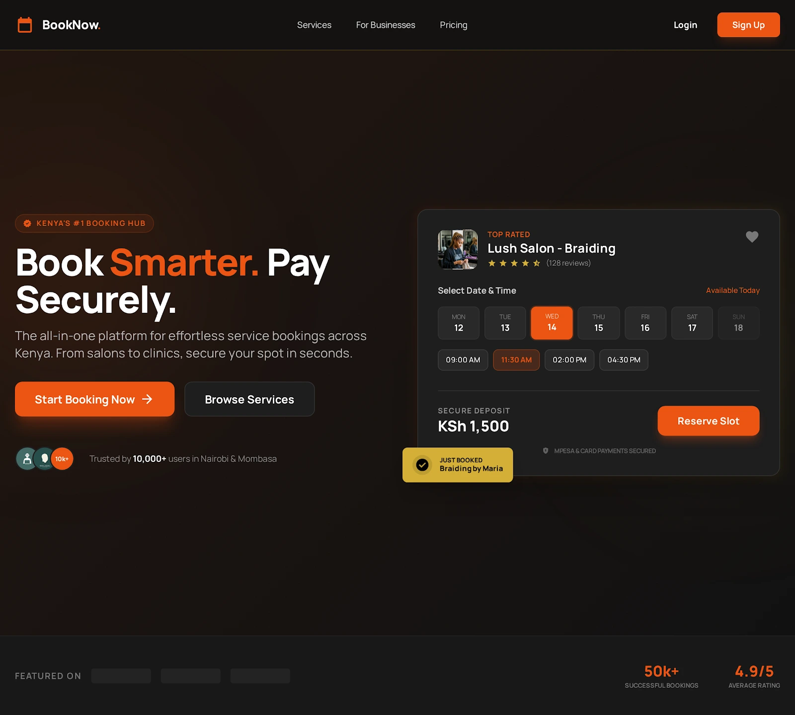 BookNow screenshot placeholder