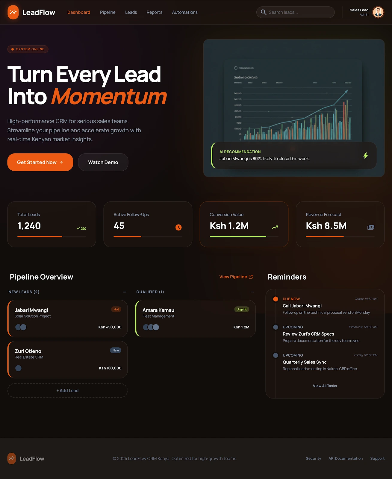 LeadFlow screenshot placeholder